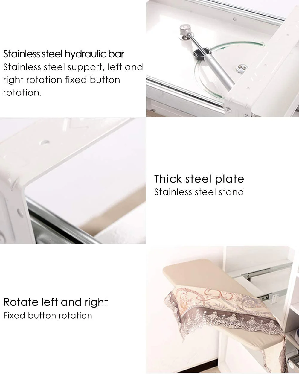 Closet Pull-Out Retractable Space Saving Ironing Board - Image 6