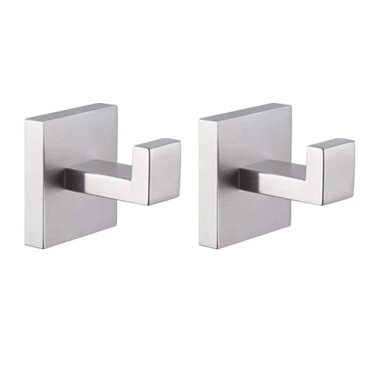 Coat hooks wall rack wall mount stainless steel black bathroom hangers - Image 10