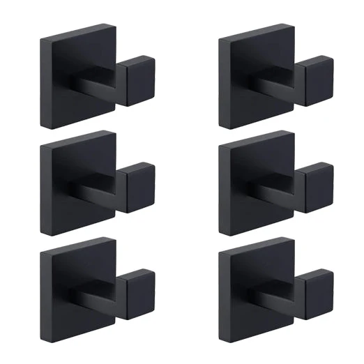 Coat hooks wall rack wall mount stainless steel black bathroom hangers - Image 17