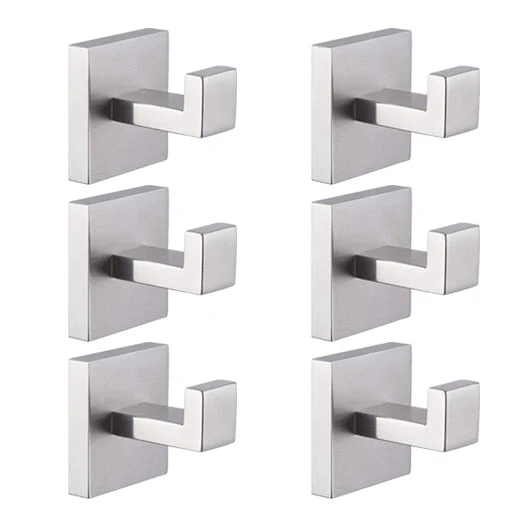 Coat hooks wall rack wall mount stainless steel black bathroom hangers - Image 18