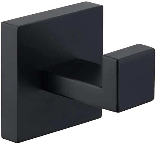 Coat hooks wall rack wall mount stainless steel black bathroom hangers - Image 5