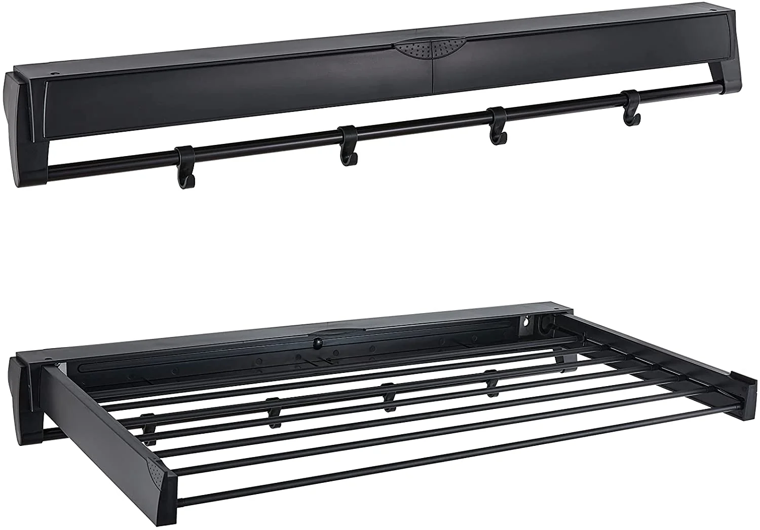 Collapsible Wall Mounted Clothes Drying Rack With 7 Drying Rails - Image 8