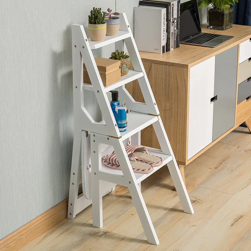 Convertible Ladder Chair Library Kitchen Step Stool - Image 12