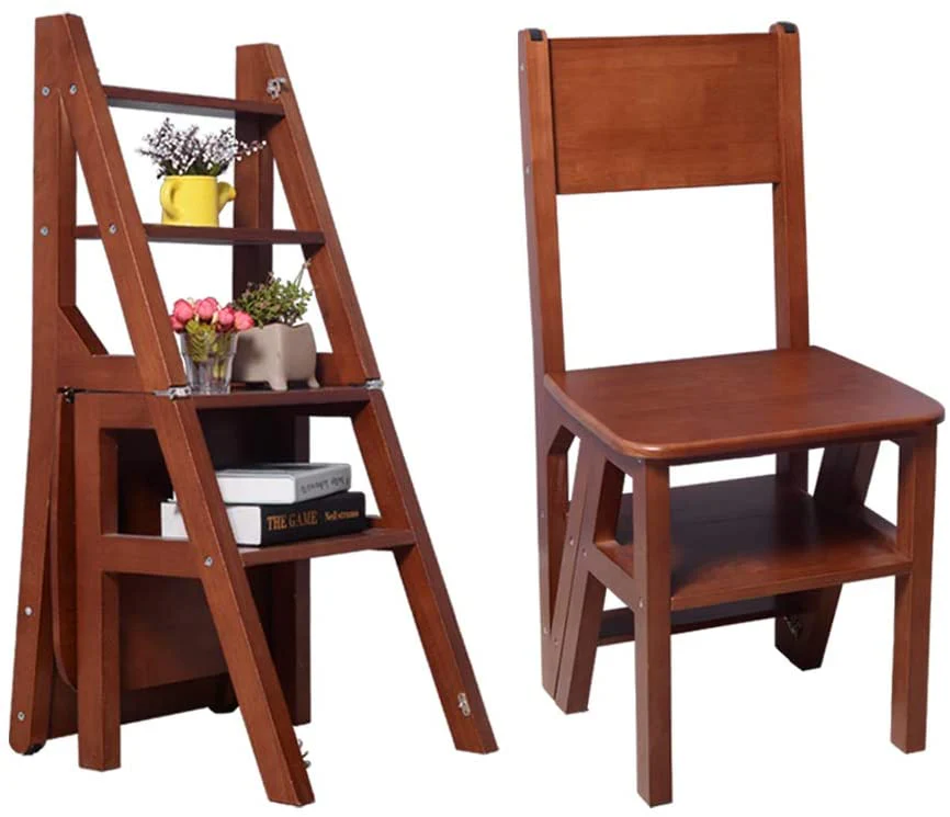 Convertible Ladder Chair Library Kitchen Step Stool - Image 2