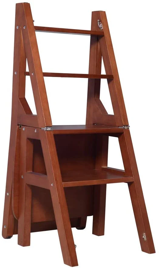 Convertible Ladder Chair Library Kitchen Step Stool - Image 4