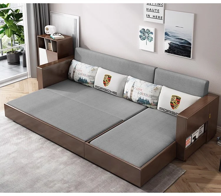 Convertible Sofa Bed and Lounge Chaise Set with Underneath Storage - Image 10