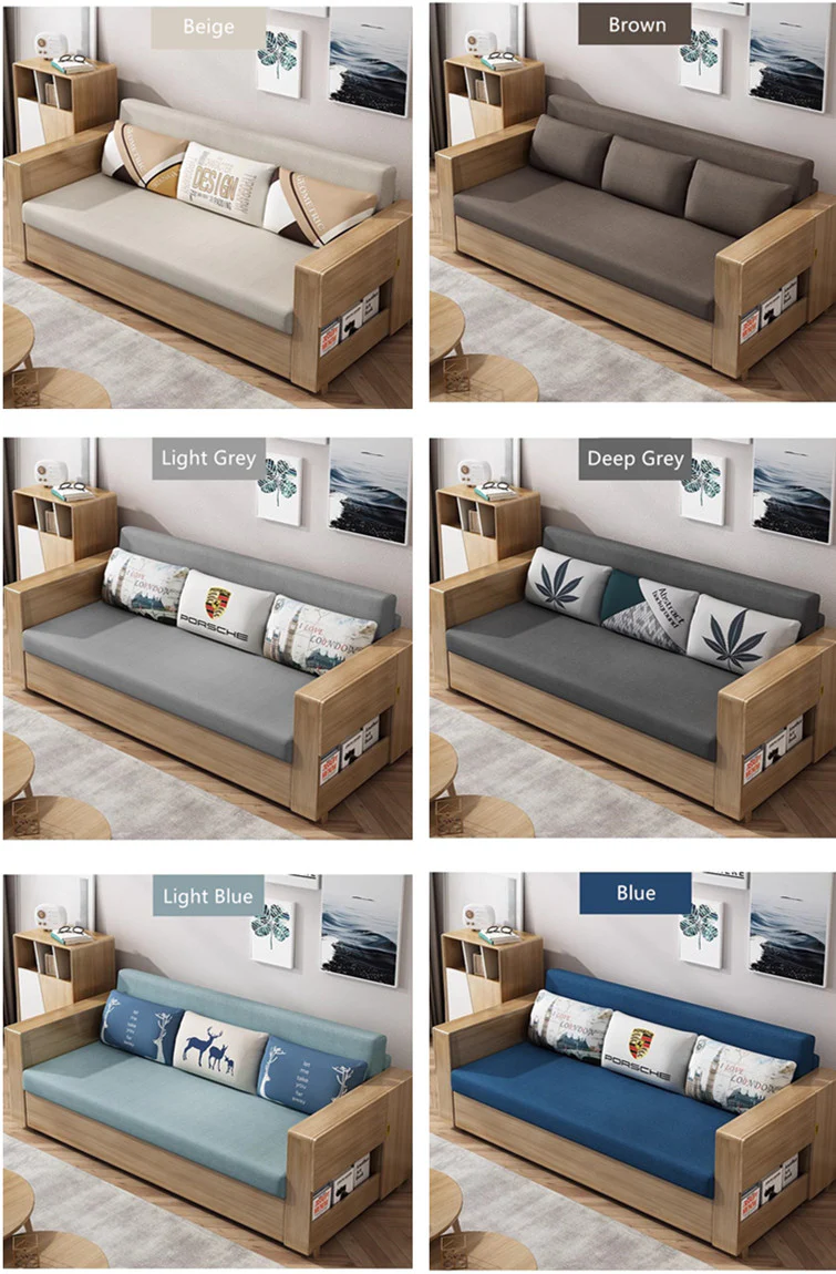 Convertible Sofa Bed and Lounge Chaise Set with Underneath Storage - Image 17