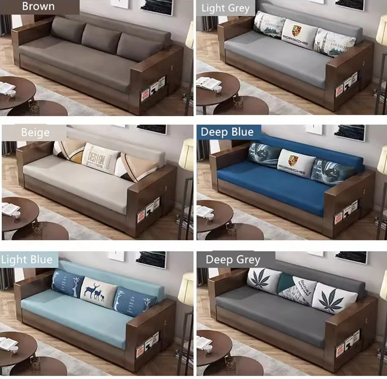 Convertible Sofa Bed and Lounge Chaise Set with Underneath Storage - Image 8