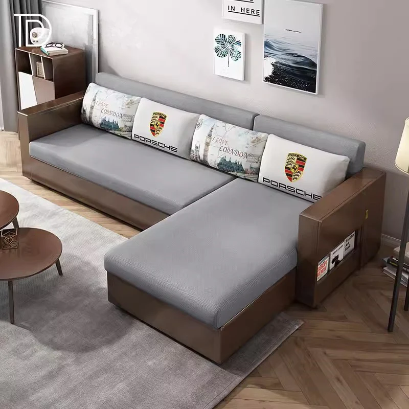 Convertible Sofa Bed and Lounge Chaise Set with Underneath Storage - Image 9