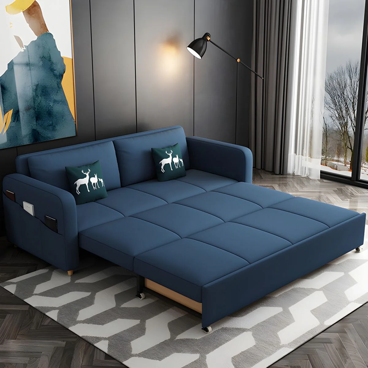 Convertible Sofa Bed with Underneath Storage - Image 4