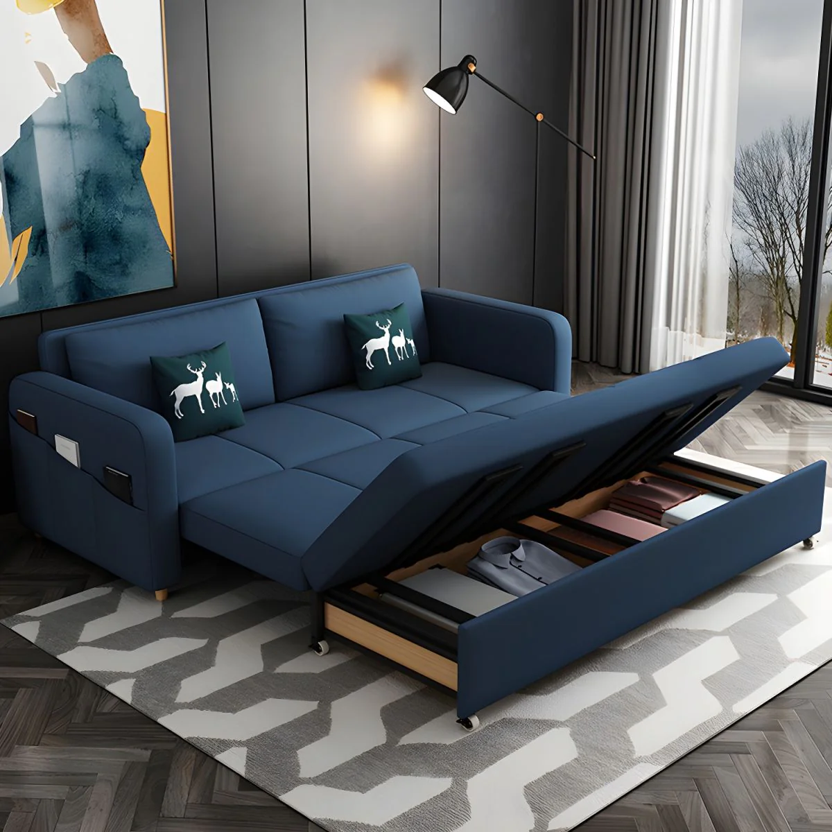 Convertible Sofa Bed with Underneath Storage - Image 5