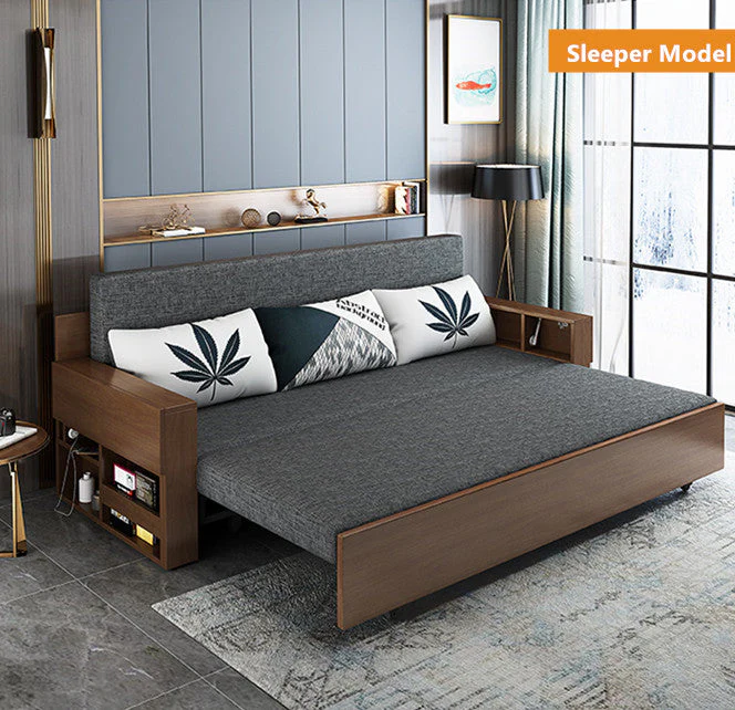 Space Saving Multifunction Sofa Bed With Foldable Work Desk - Image 10