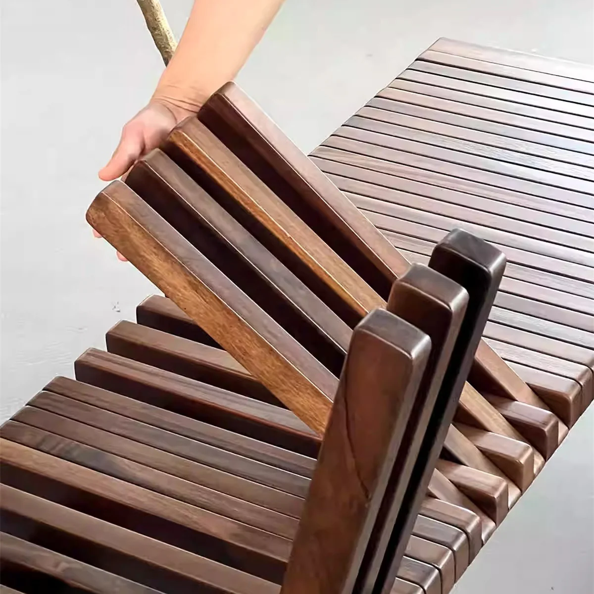 Creative Foldable Wooden Bench - Image 5