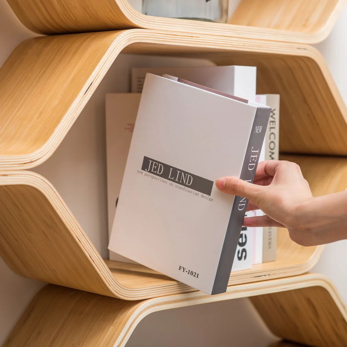DIY Honeycomb Hexagon Birch Wood Storage Shelves - Image 6