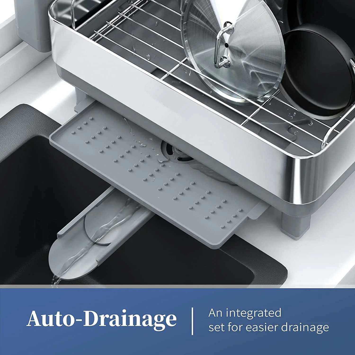 Double Layer Stainless Steel Dish Drying Rack - Image 7