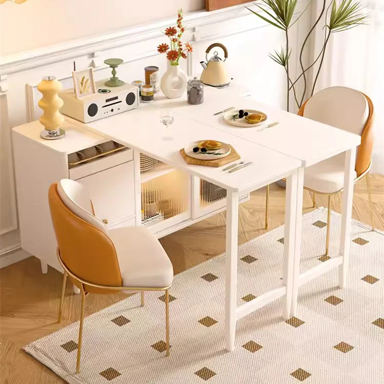 Expandable and Foldable Dining Table with Sideboard Cabinet - Image 5