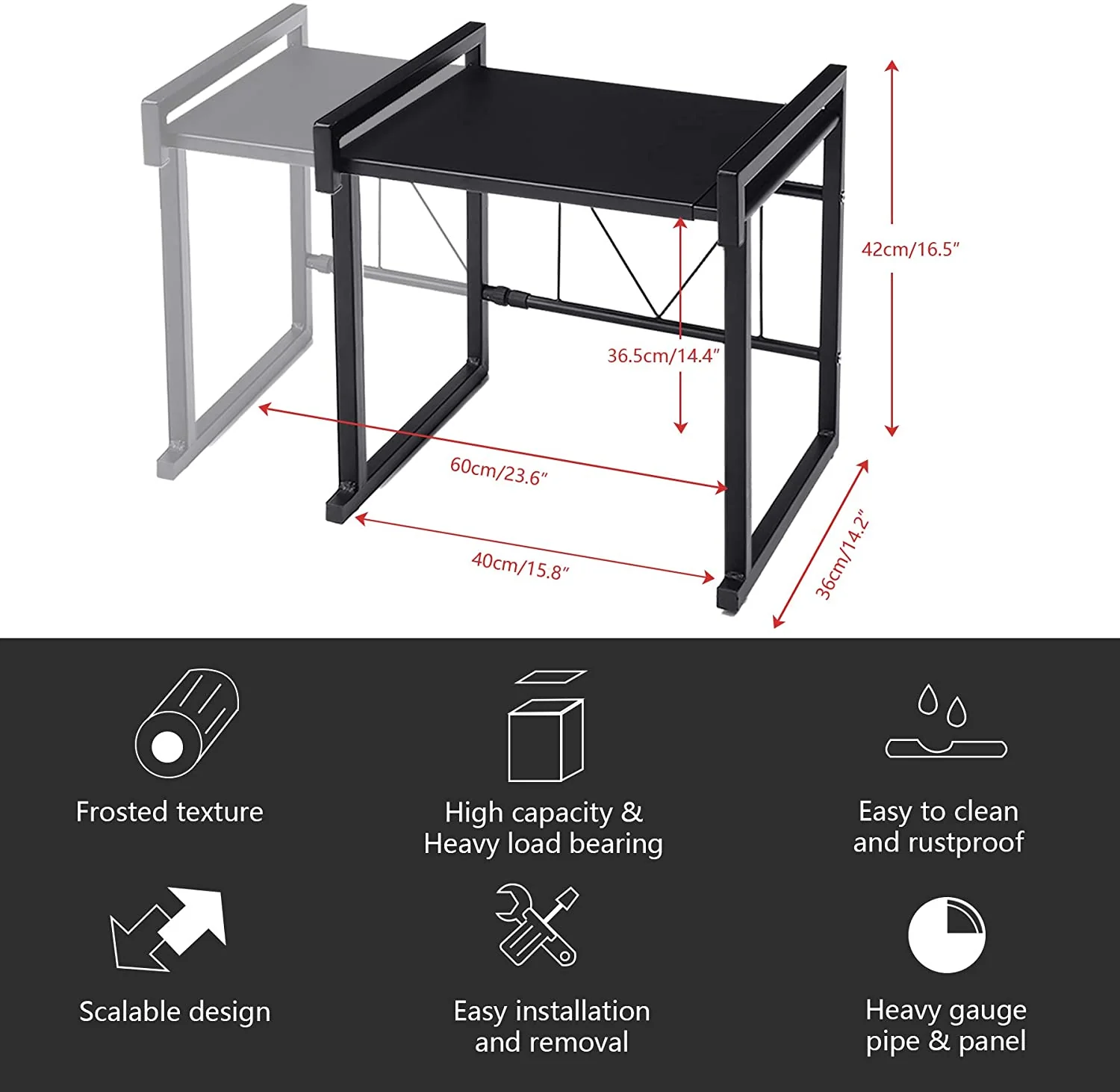 Expandable Microwave Oven Rack - Image 2