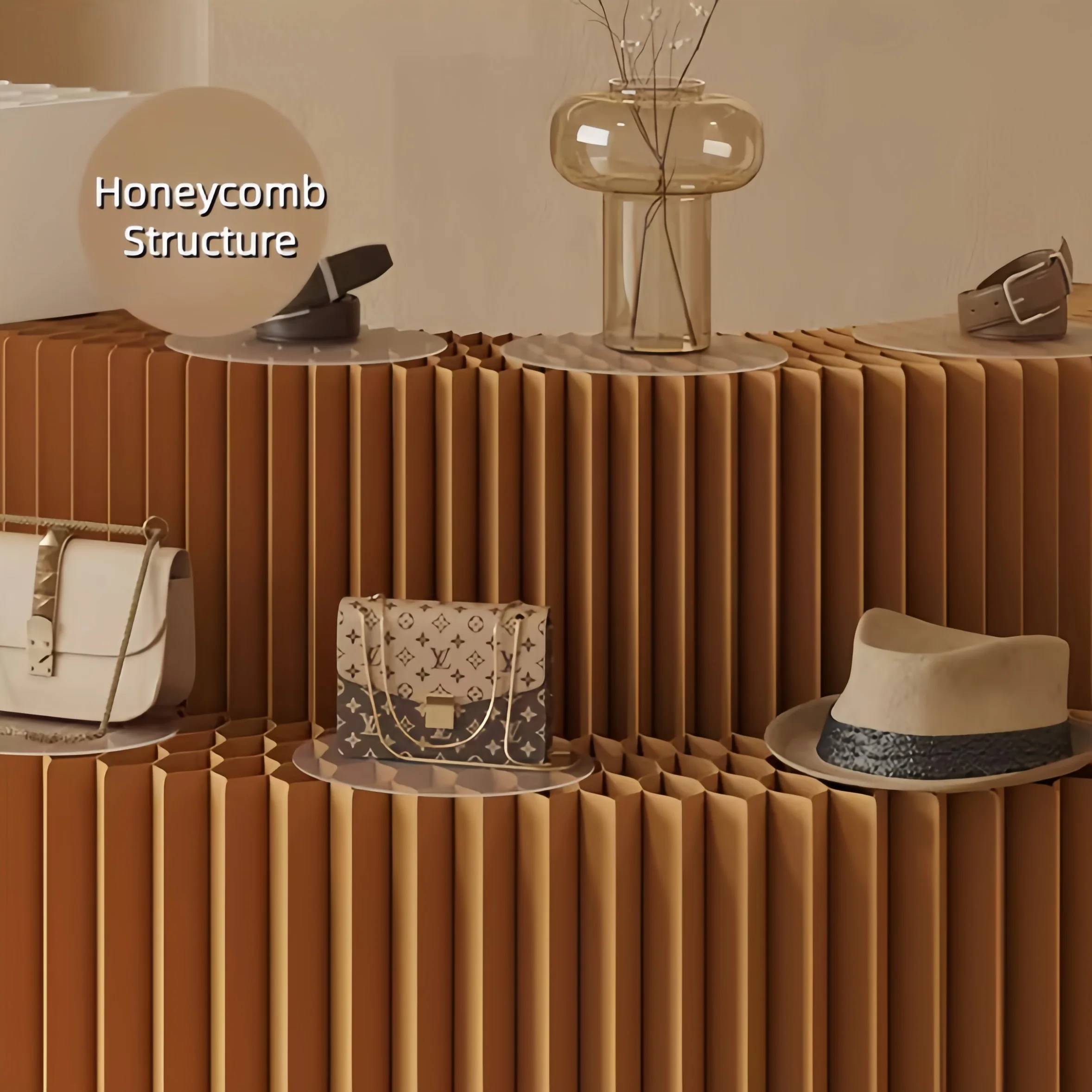 Extendable Craft Paper Honeycomb Structure Display Rack - Image 10