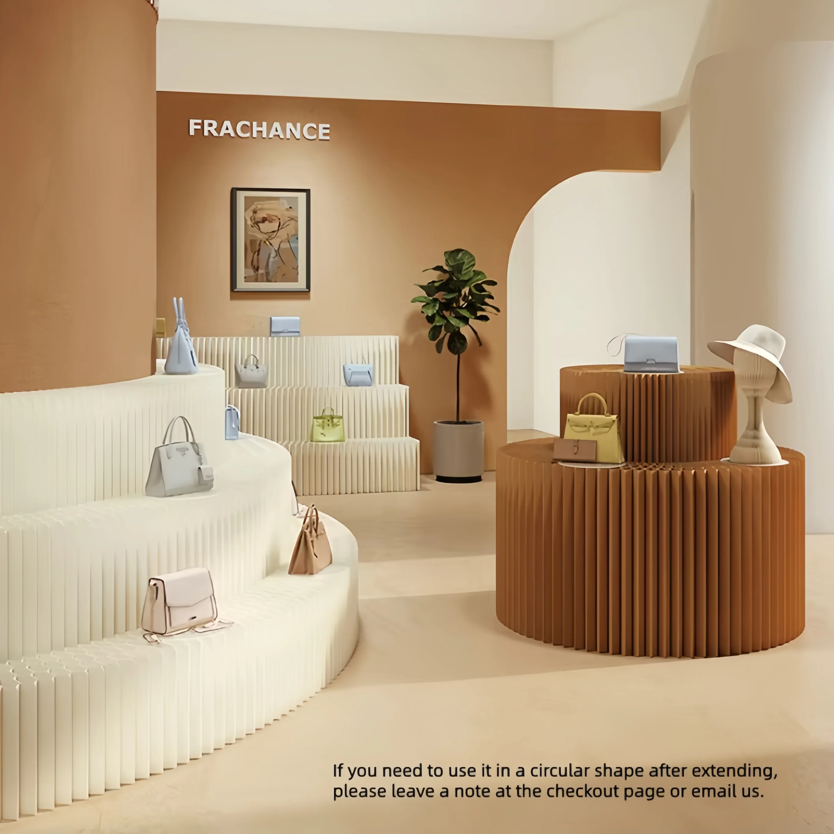Extendable Craft Paper Honeycomb Structure Display Rack - Image 4