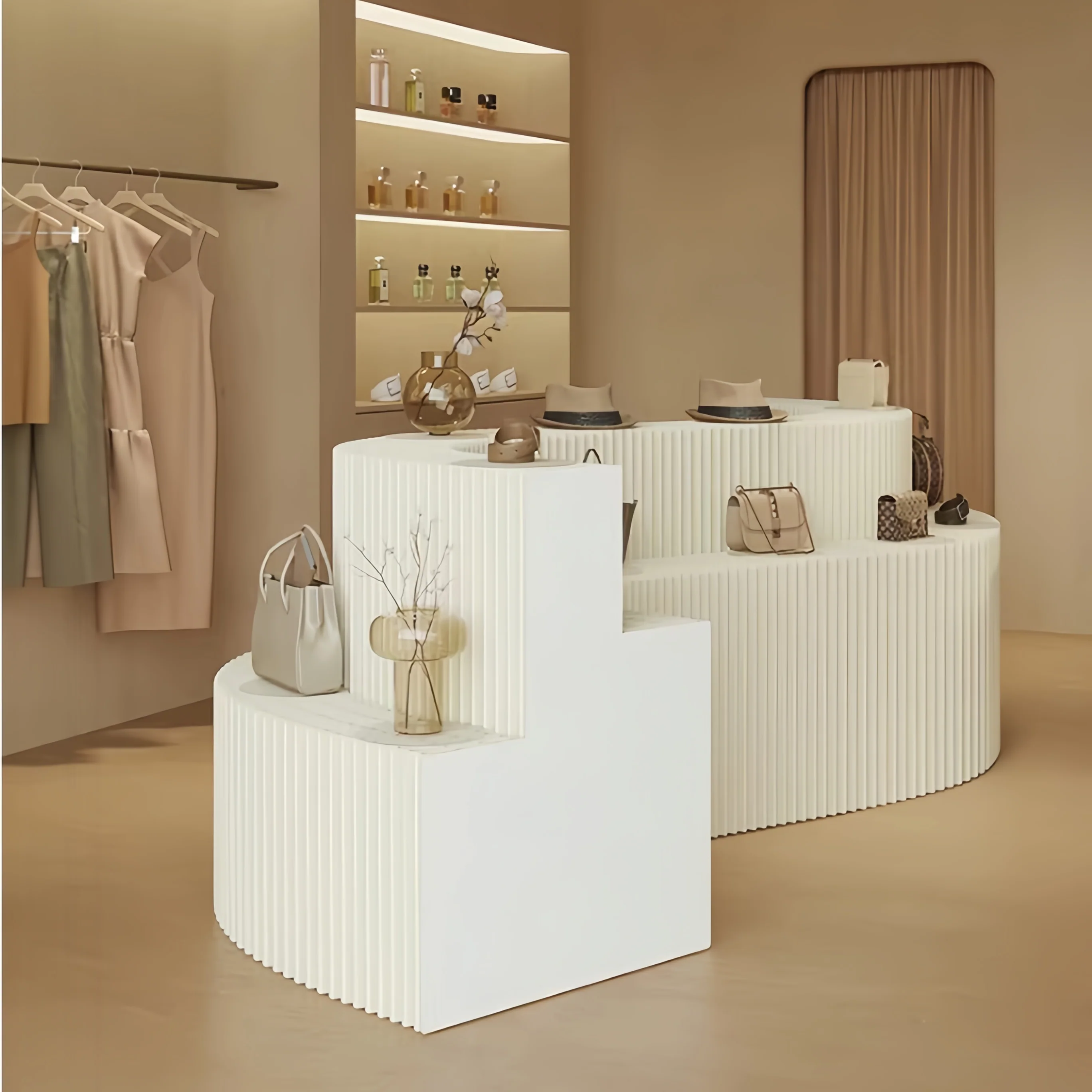 Extendable Craft Paper Honeycomb Structure Display Rack - Image 7