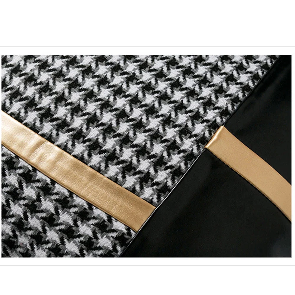 Faux Leather Stitching Gold Foil Pillow Covers Set of 4 - Image 8