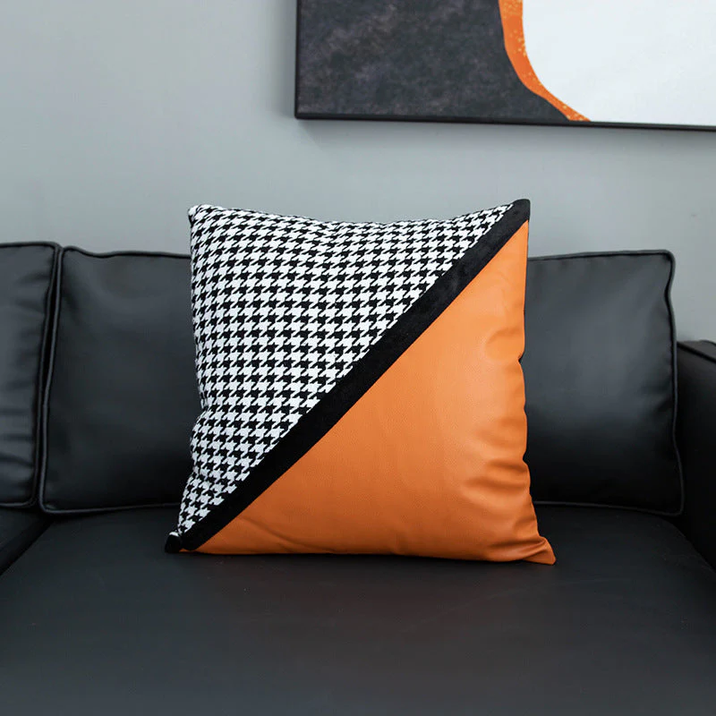 Faux Leather Throw Pillow Covers 18x18 inch/45X45cm Set of 6 - Image 3