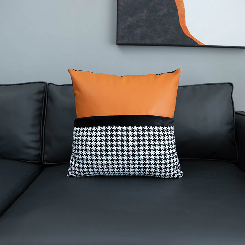 Faux Leather Throw Pillow Covers 18x18 inch/45X45cm Set of 6 - Image 6