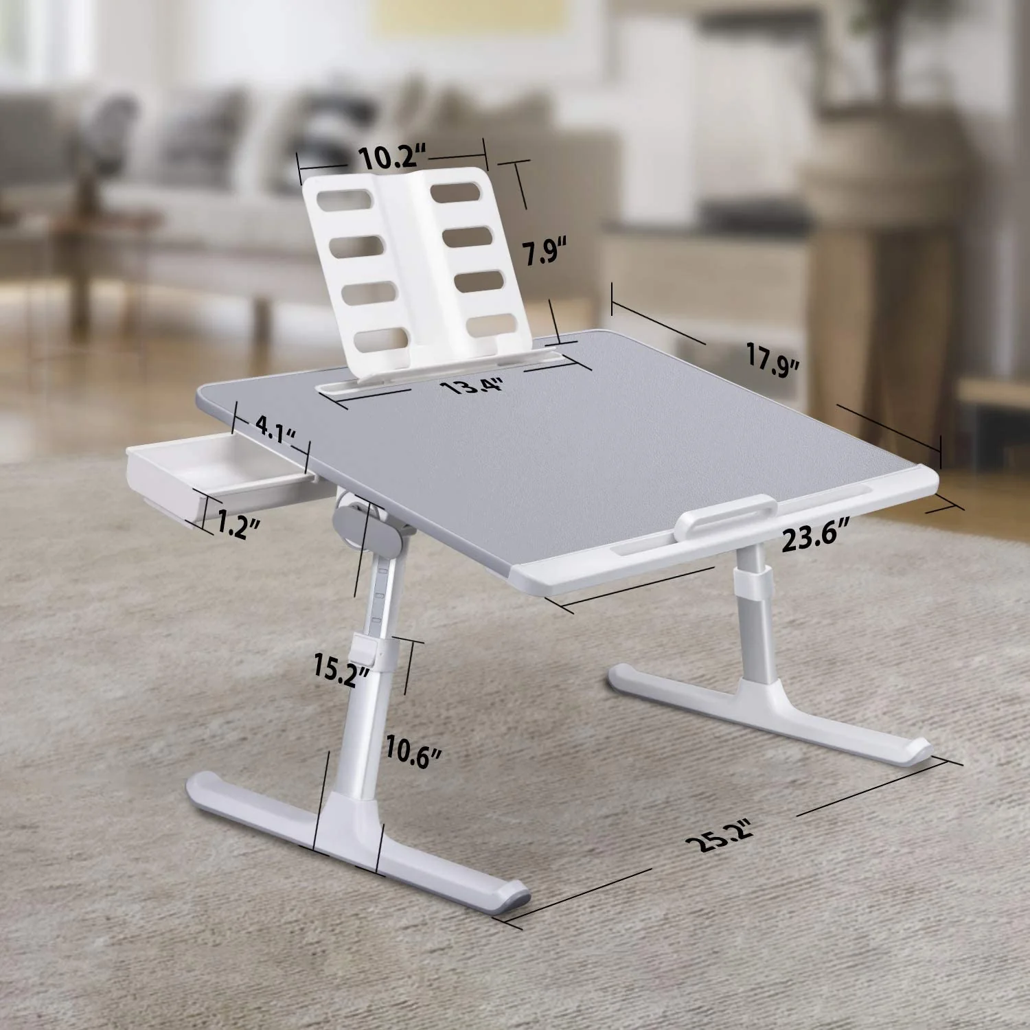X-Large Foldable and Adjustable Laptop Stand with Storage Drawer - Image 6