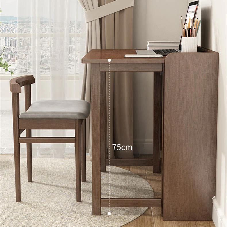 Foldable Computer Writing Desk with Storage Shelf - Image 4