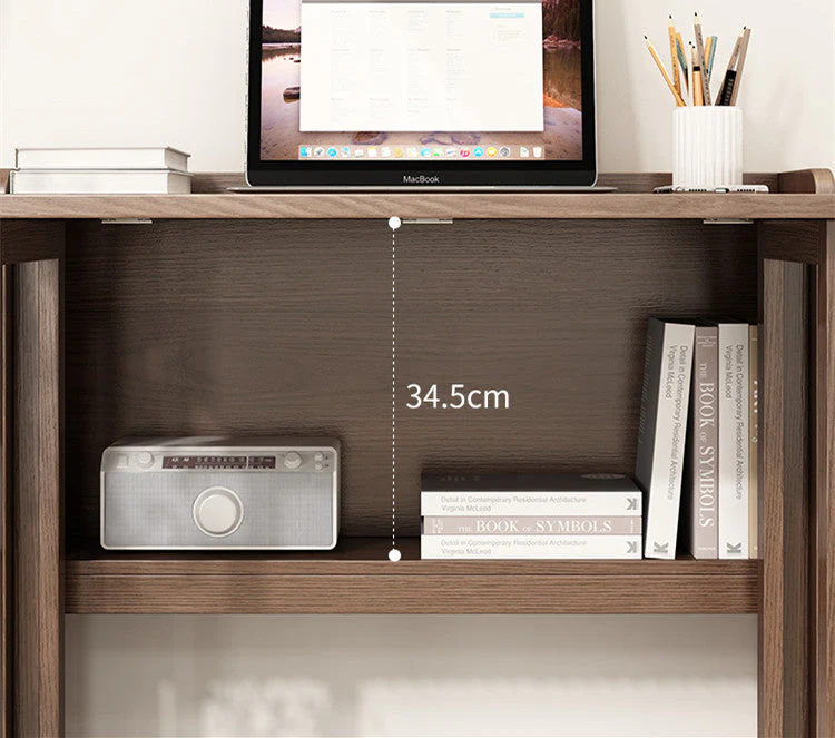 Foldable Computer Writing Desk with Storage Shelf - Image 6
