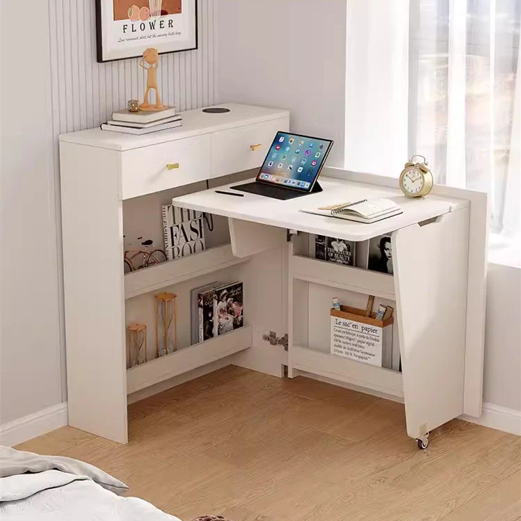 Foldable Corner Cabinet Desk - Image 4
