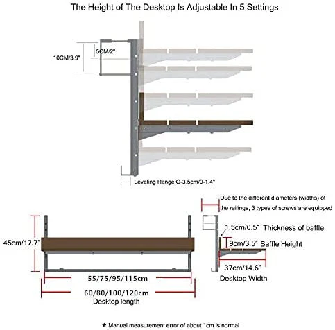 Folding Balcony Bar Table for Railings - Image 4