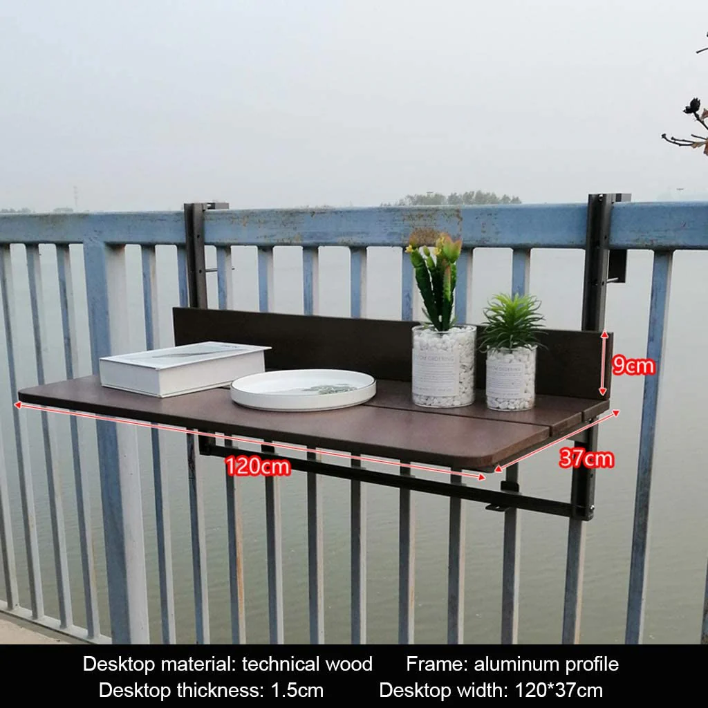 Folding Balcony Bar Table for Railings - Image 5
