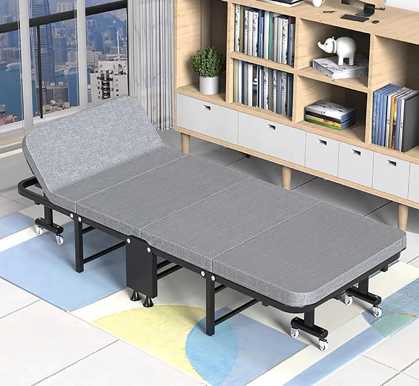 Folding Bed with Mattress - Image 4