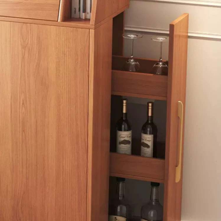 Folding Wine Bar Table with Pull Out Wine Rack - Image 5