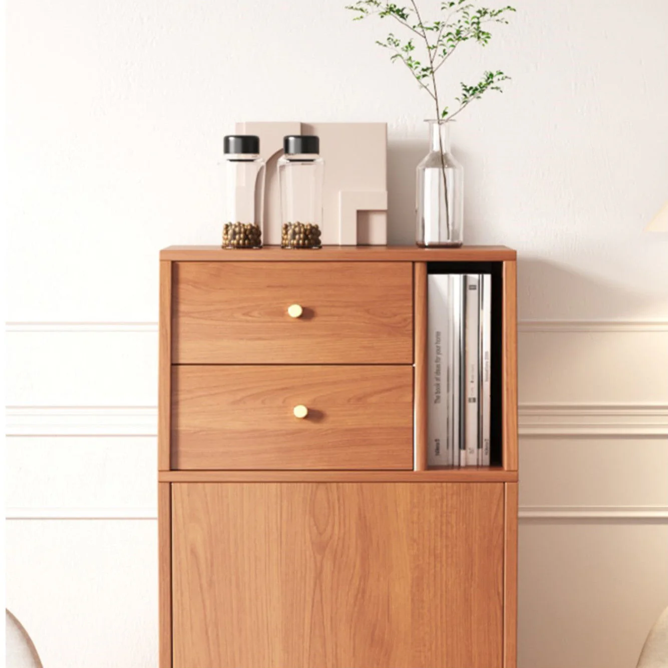 Folding Wine Bar Table with Pull Out Wine Rack - Image 6