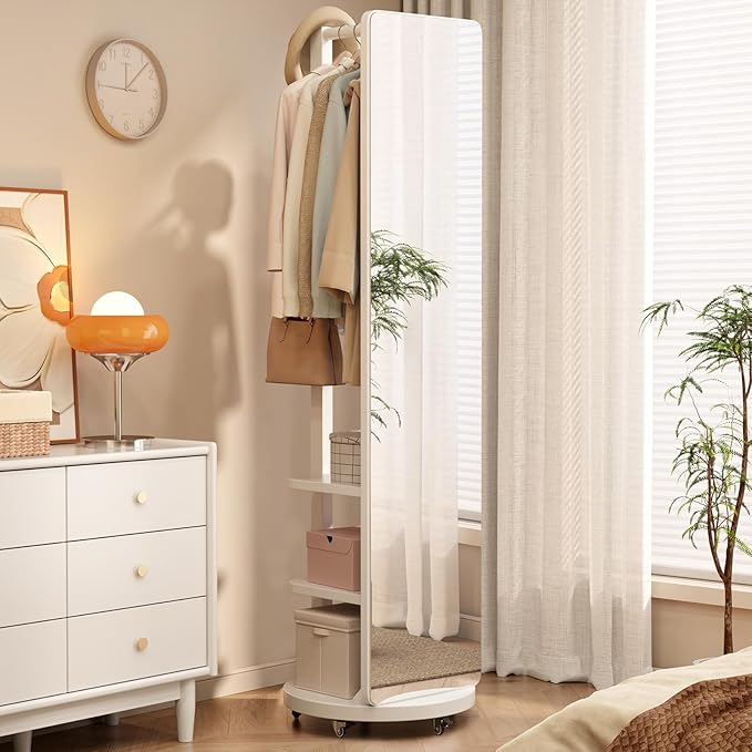 Full Body Mirror with Coat Rack - Image 12