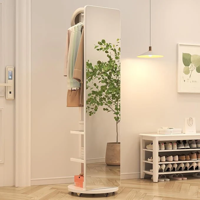 Full Body Mirror with Coat Rack - Image 13