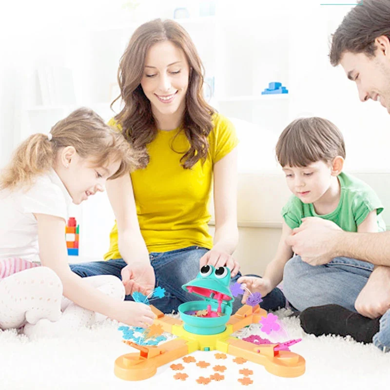 Funny Feeding frogs to eat biscuits children's manual educational toys electric toys Family Party Game - Image 2