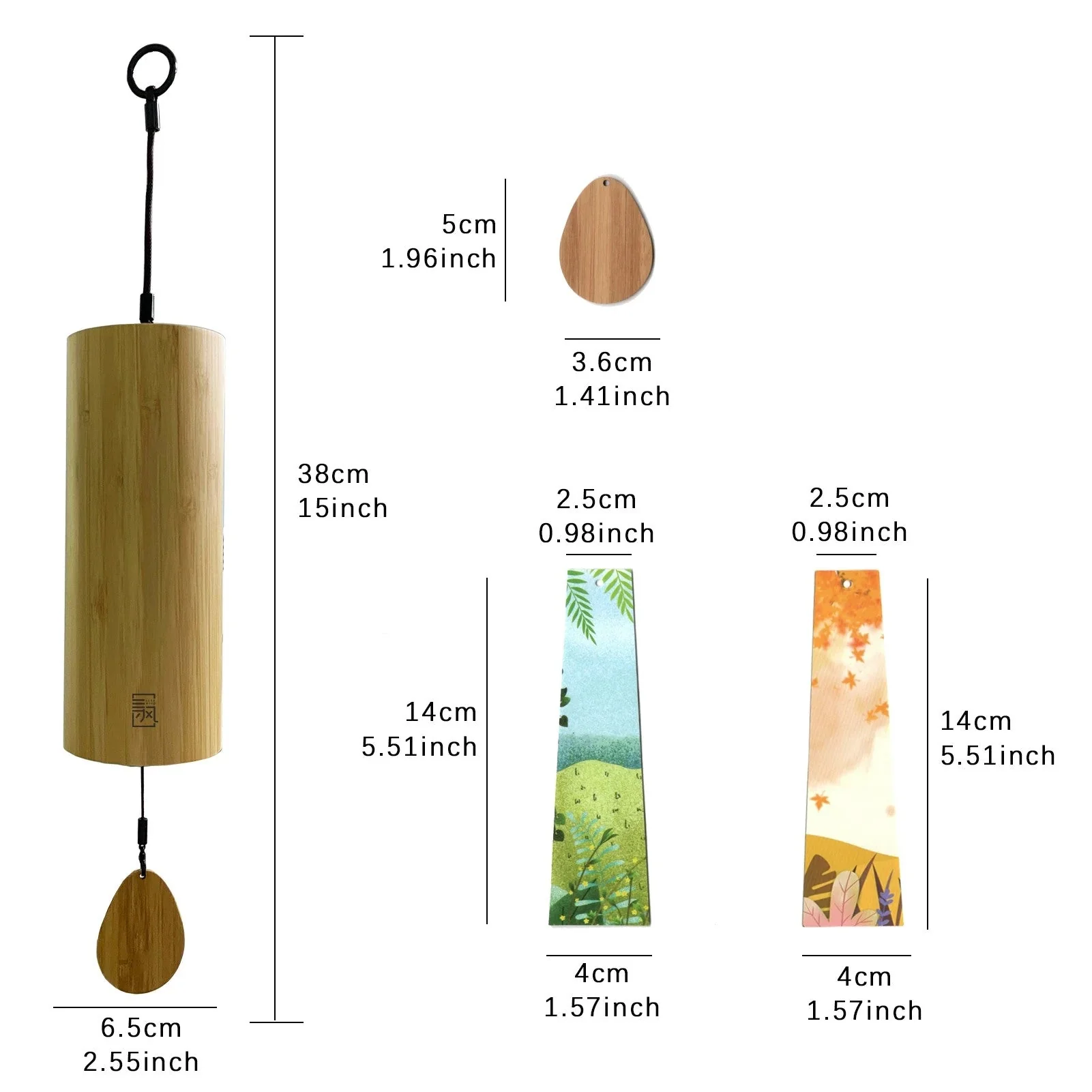 FZS Handmade Bamboo Musical Chord Wind Chime - Image 7