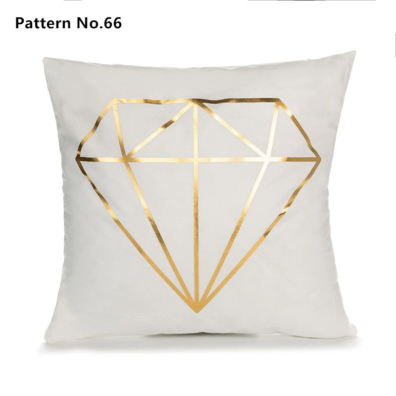 Gold Foil Throw Pillow Case Cushion Cover 18 x 18 inches 45 x 45 cm(Pattern No.50~67) - Image 20