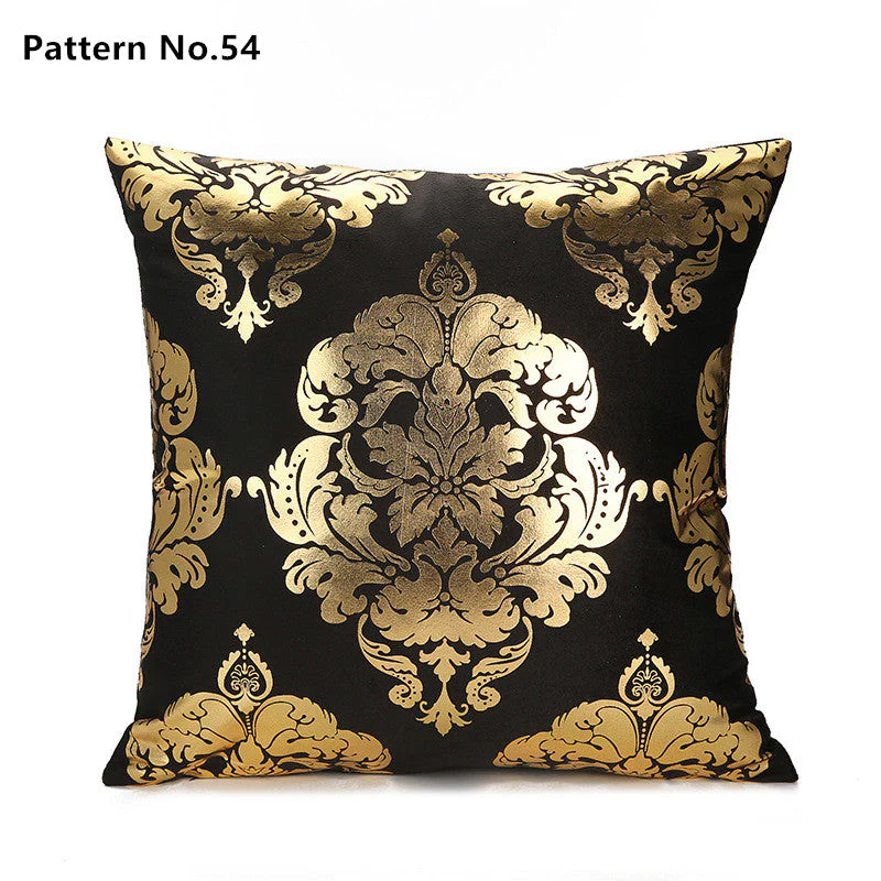 Gold Foil Throw Pillow Case Cushion Cover 18 x 18 inches 45 x 45 cm(Pattern No.50~67) - Image 8