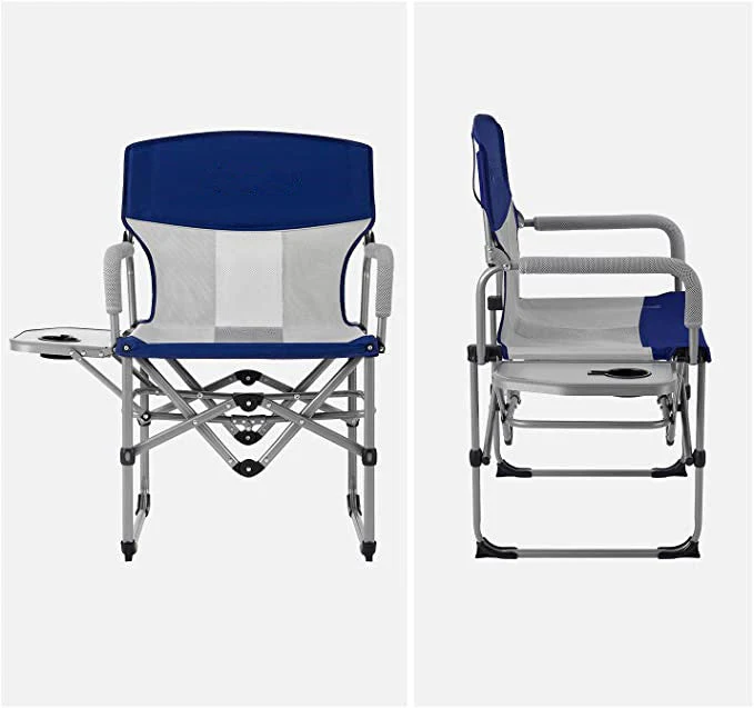 Heavy Duty Compact Camping Folding Mesh Chair with Side Table and Handle - Image 7