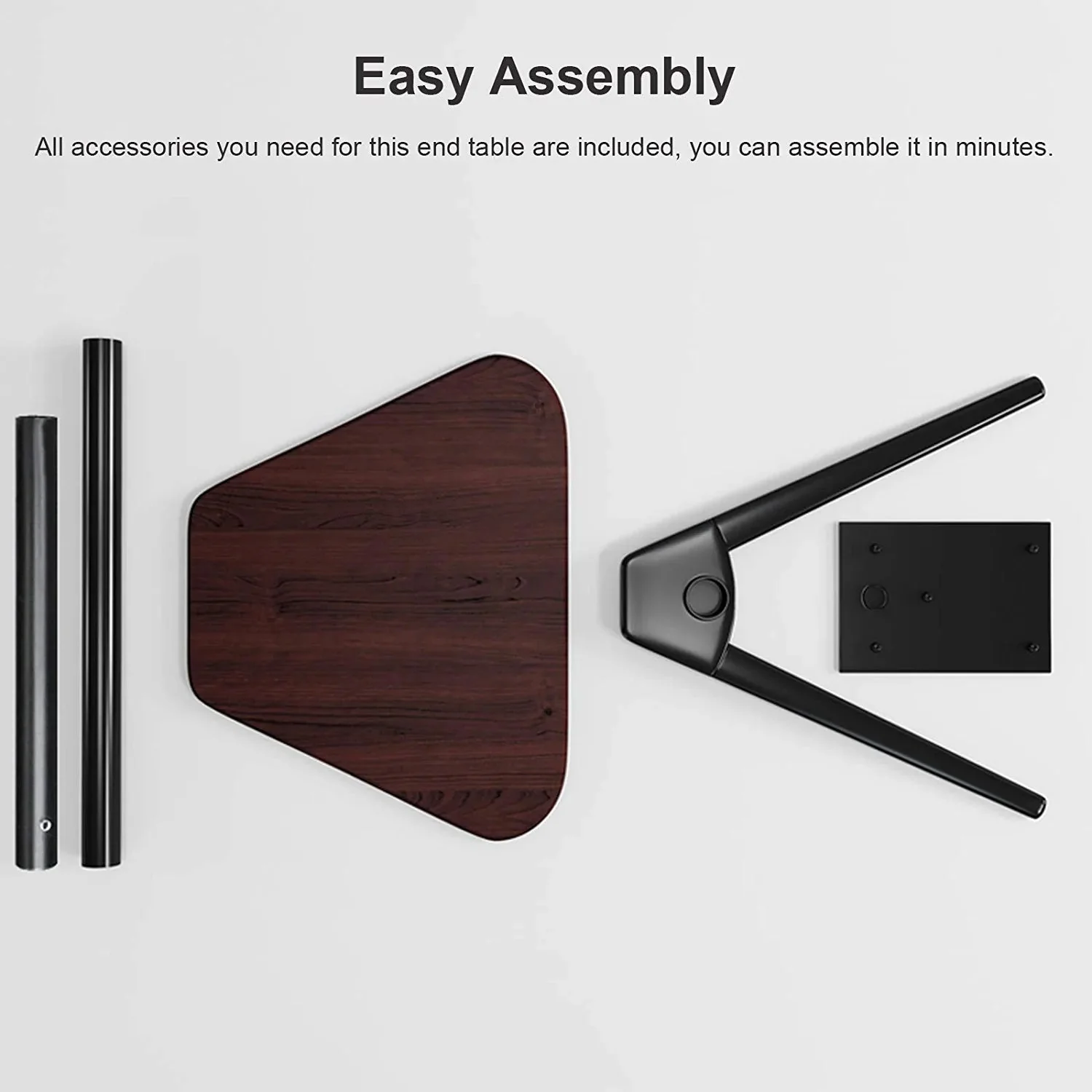 Height Adjustable C Shape Sofa Side Table - Image 5