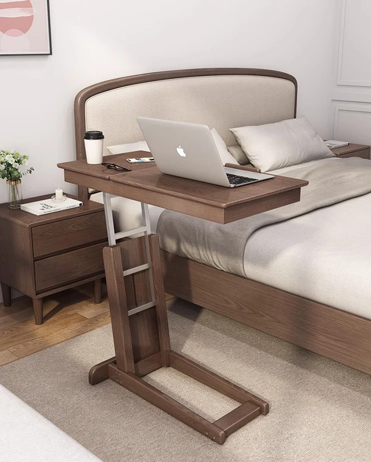 Height Adjustable C Shaped End Table with Tiltable Table Top - Image 3