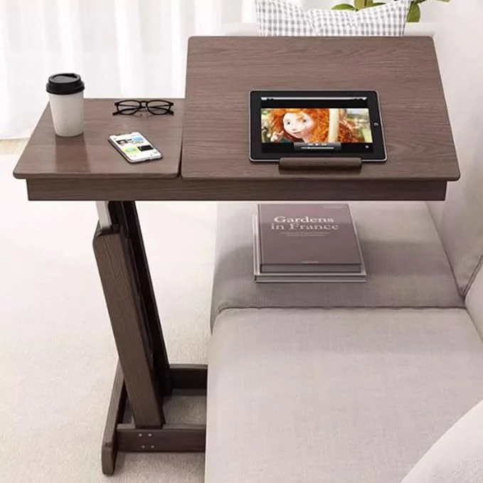 Height Adjustable C Shaped End Table with Tiltable Table Top - Image 8