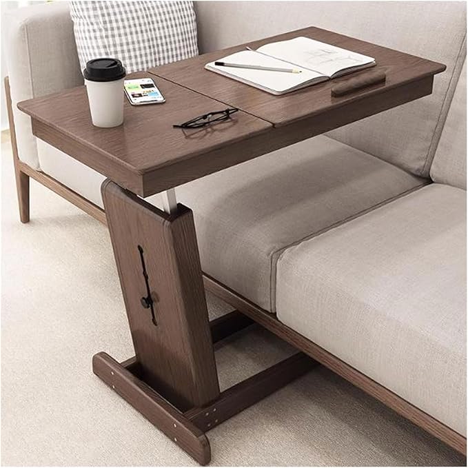 Height Adjustable C Shaped End Table with Tiltable Table Top - Image 9