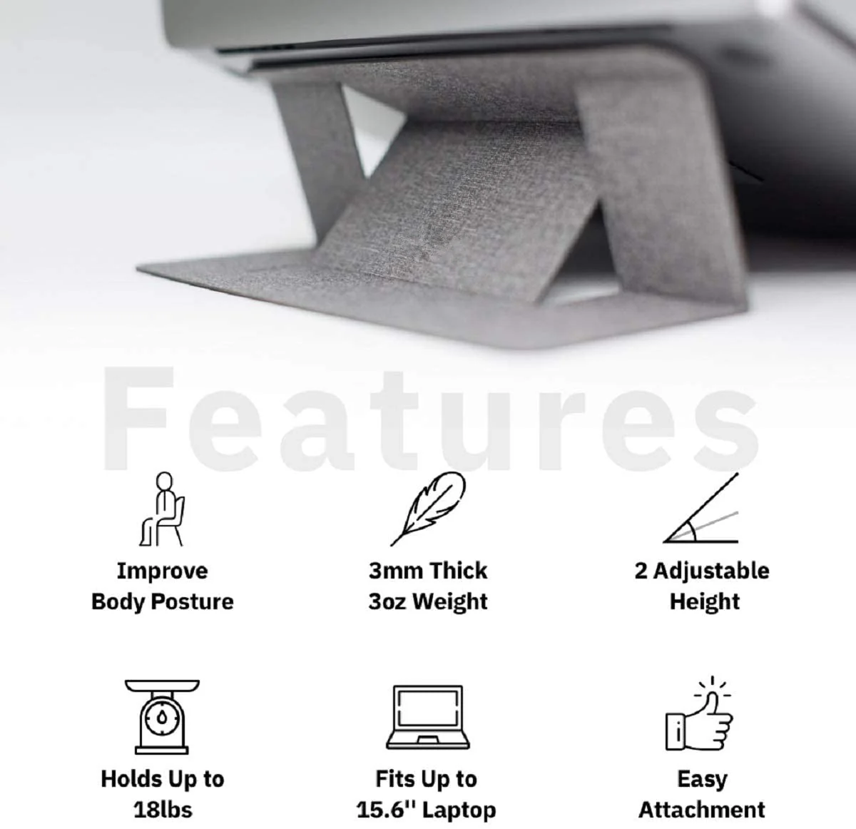 Invisible Lightweight Laptop Computer Stand - Image 3