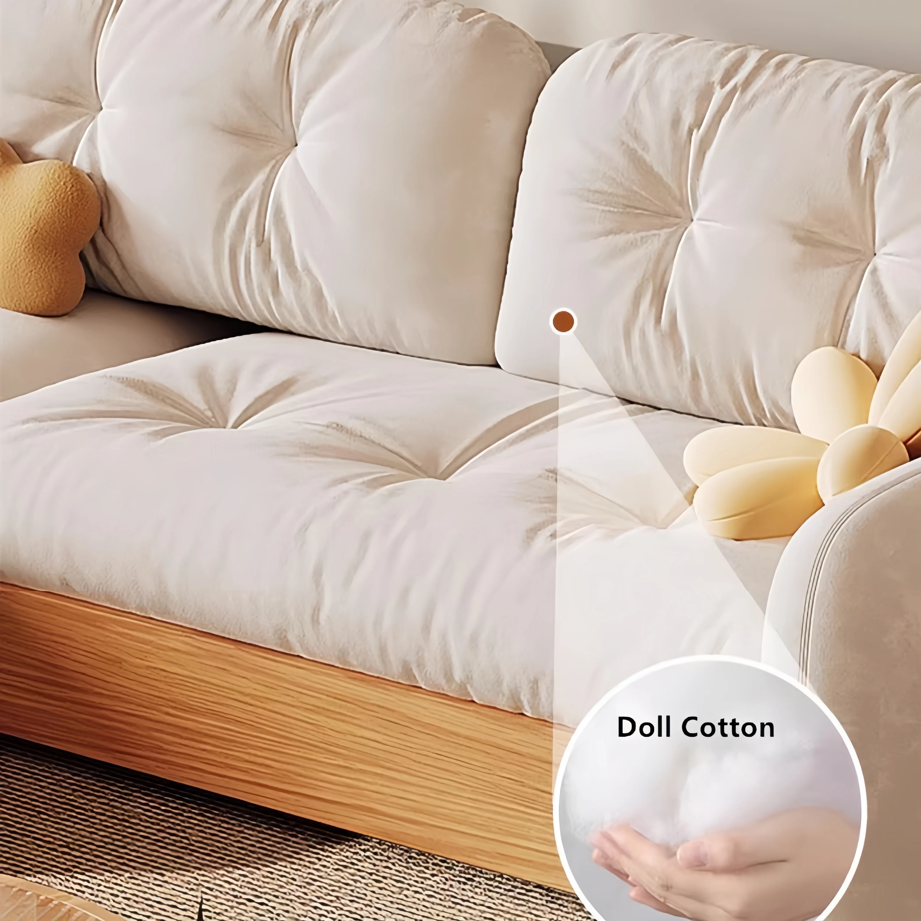 Japandi Pull Out Lounge Chaise and Sofa with Underneath Storage - Image 12