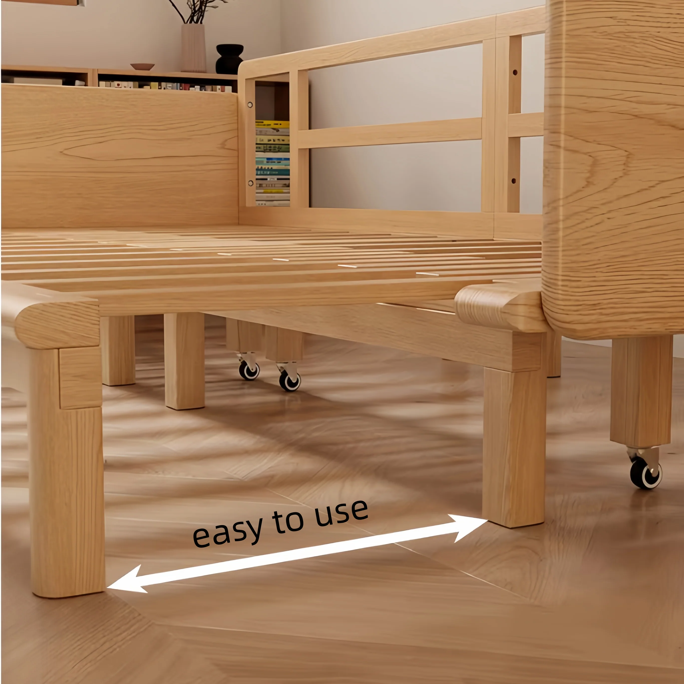 Japandi Solid Wood  Sofa Bed - Image 9